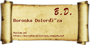 Boroska Doloróza névjegykártya